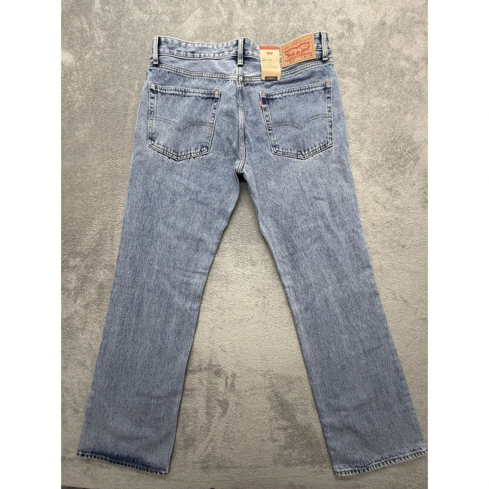 Levis 517 Jeans Mens 36x34 Blue Bootcut Slim Light Wash Denim